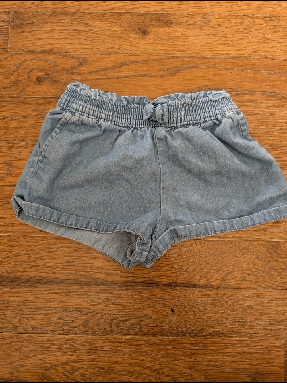 Carter's Light Blue Elastic Paperbag Waist Shorts 24mo